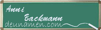 Anni Backmann Visitenkarte